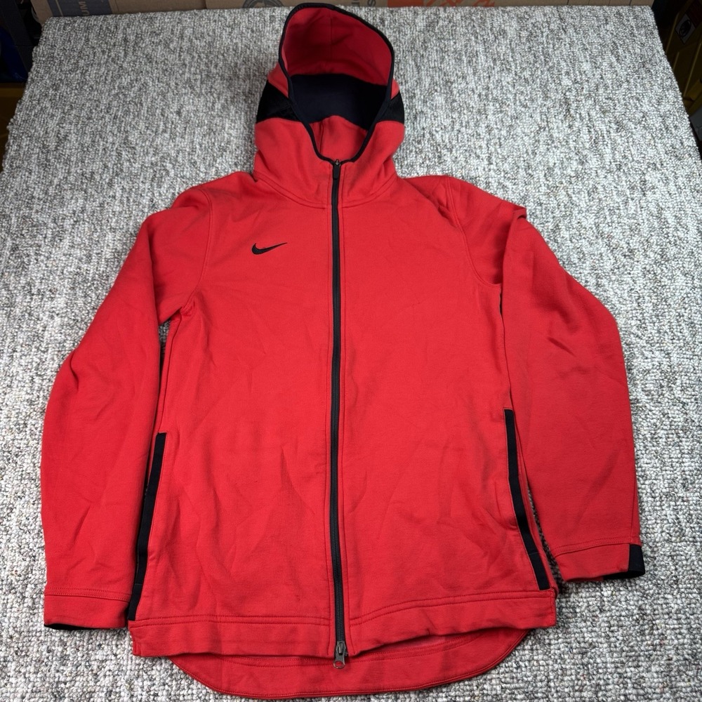 Nike Hoodie Mens Small Full Zip Red Black Dri Fit 930561-657 Basketball